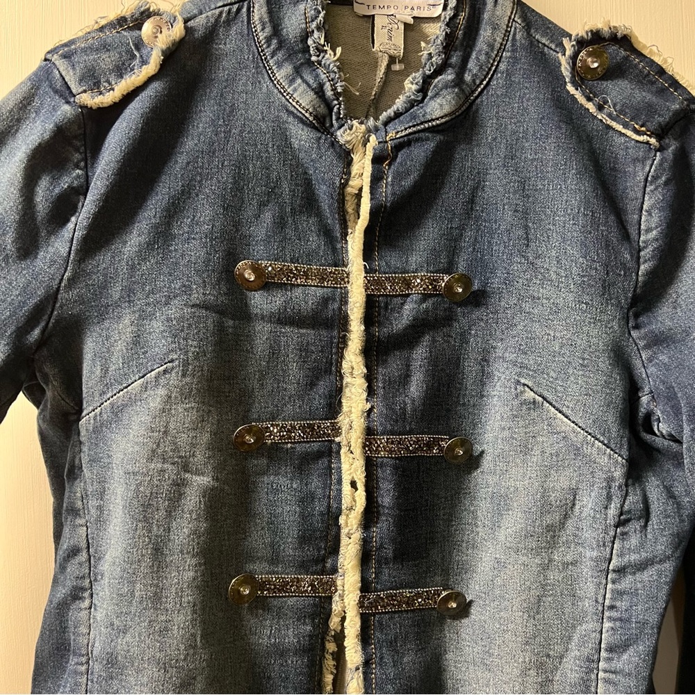 𝓢𝓞𝓛𝓓! 
Tempo Paris Military Style Jean Jacket - Picture 6 of 8